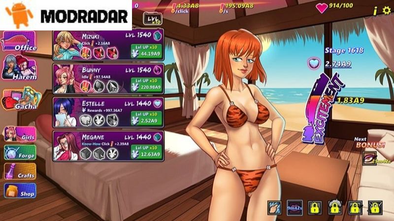 Những đặc đổi nổi bật có trong Hentai Clicker Mod