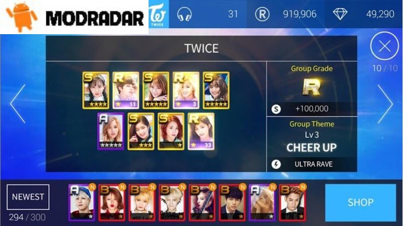 Fitur luar biasa termasuk dalam SuperStar JYPNATION Mod