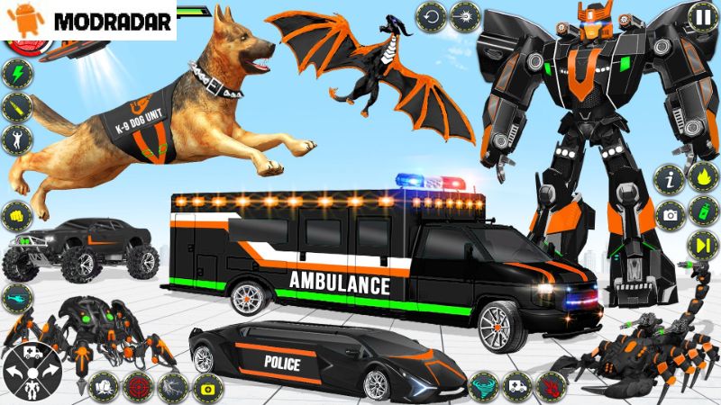 Ambulance Dog Robot Car Game - Ambulance Dog Robot Car Game mod 99.8 Tidak terkunci