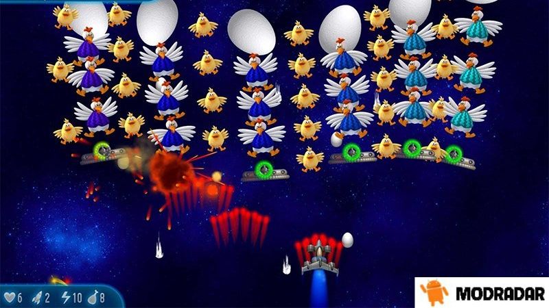 Atraksi dalam game Chicken Invaders 5 Mod 