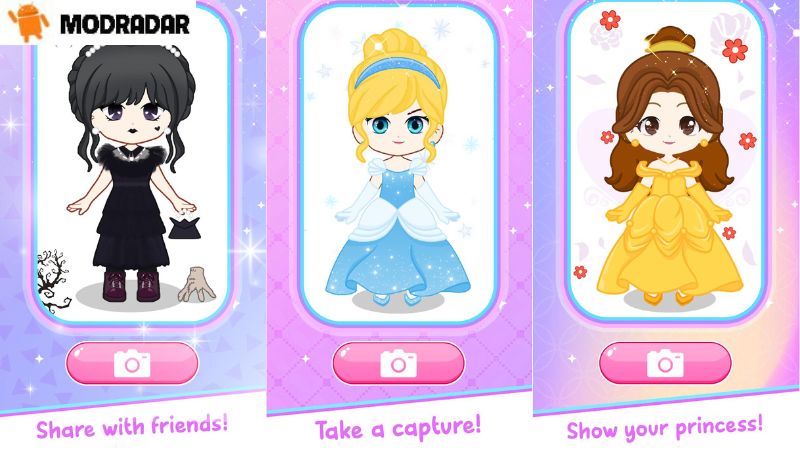 The attractions included in the game Doll Dress Up Mod