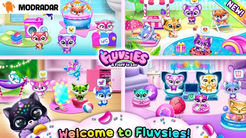 Attractions in the game Fluvsies - A Fluff to Luv Mod