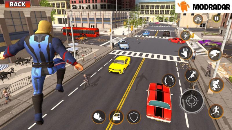 Atraksi yang termasuk dalam game Gangster Target Superhero Game Mod