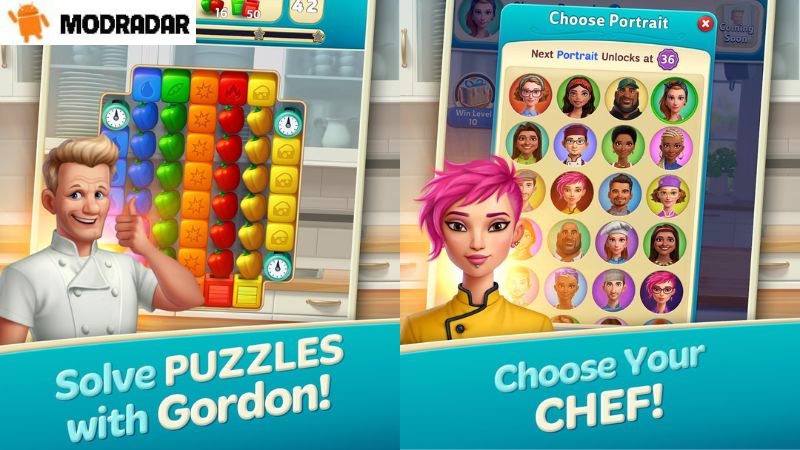 Atraksi dalam game Gordon Ramsay: Chef Blast Mod