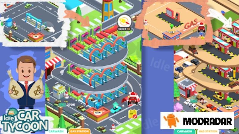 Idle Car Tycoon Mod – Phát triển tiệm rửa xe của bạn 