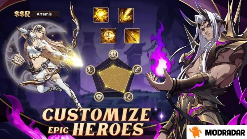 Mythic Heroes Idle RPG 1 - Mythic Heroes: Idle RPG mod v1.35.0 Unlimited Gems