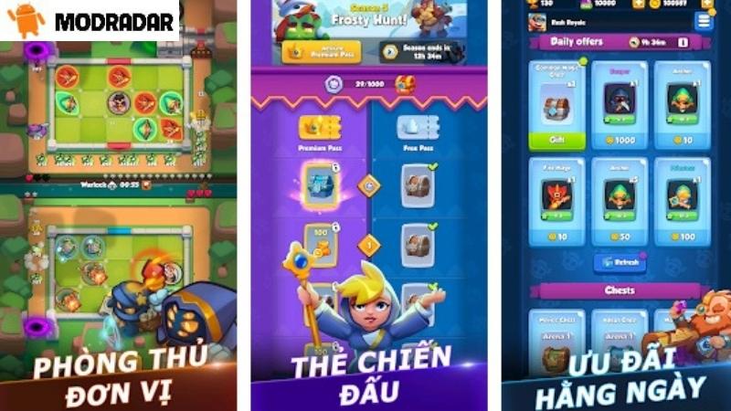 Những điểm tạo nên sự thú vị trong Rush Royale Mod