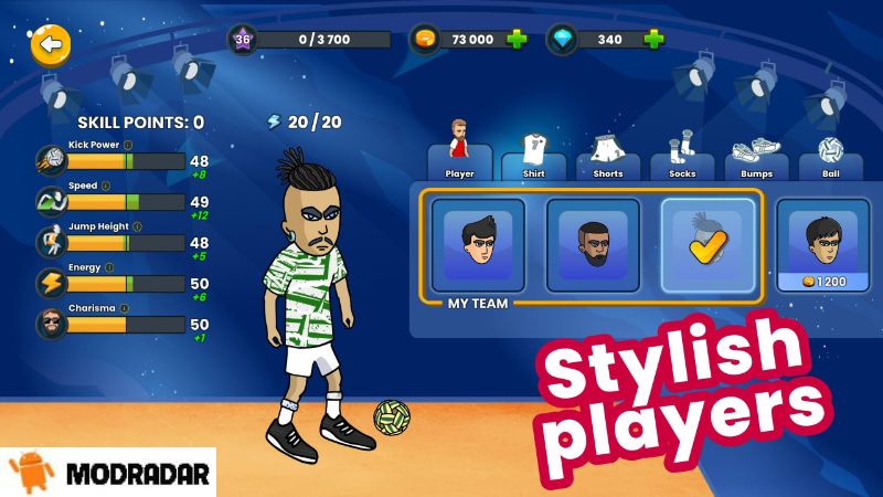 Pengantar tentang game Soccer Spike - Kick Volleyball Mod