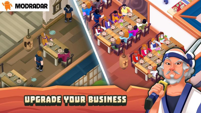 Atraksi yang termasuk dalam game Sushi Empire Tycoon Mod