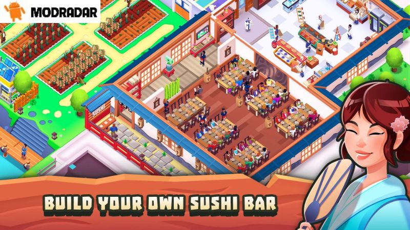 Pengantar tentang game Sushi Empire Tycoon Mod