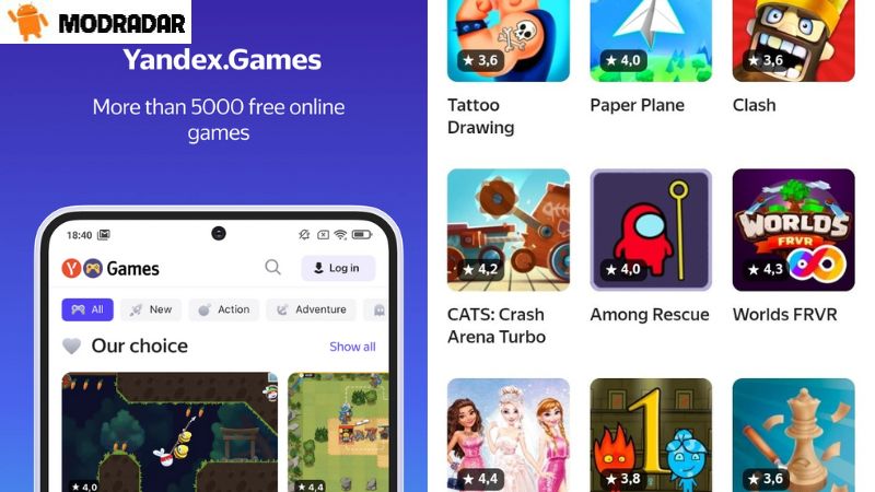 Fitur menarik yang disertakan dalam aplikasi Yandex Games APK