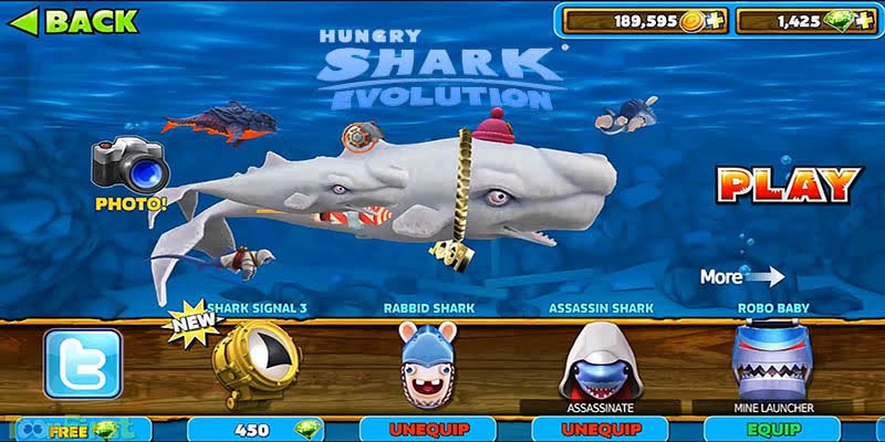 Hungry Shark Evolution MOD APK gratuit à télécharger pour Android
