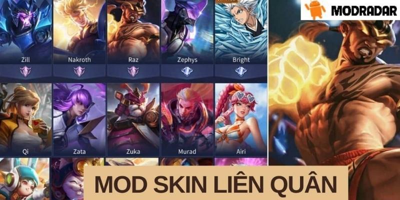 Mod Skin Li%C3%AAn Qu%C3%A2n 1 - Mod Skin Liên Quân Mod 1.0.5 (Full skin tướng, hiệu ứng)