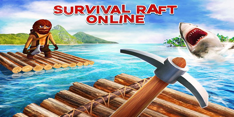 game survival on raft online war mod apk