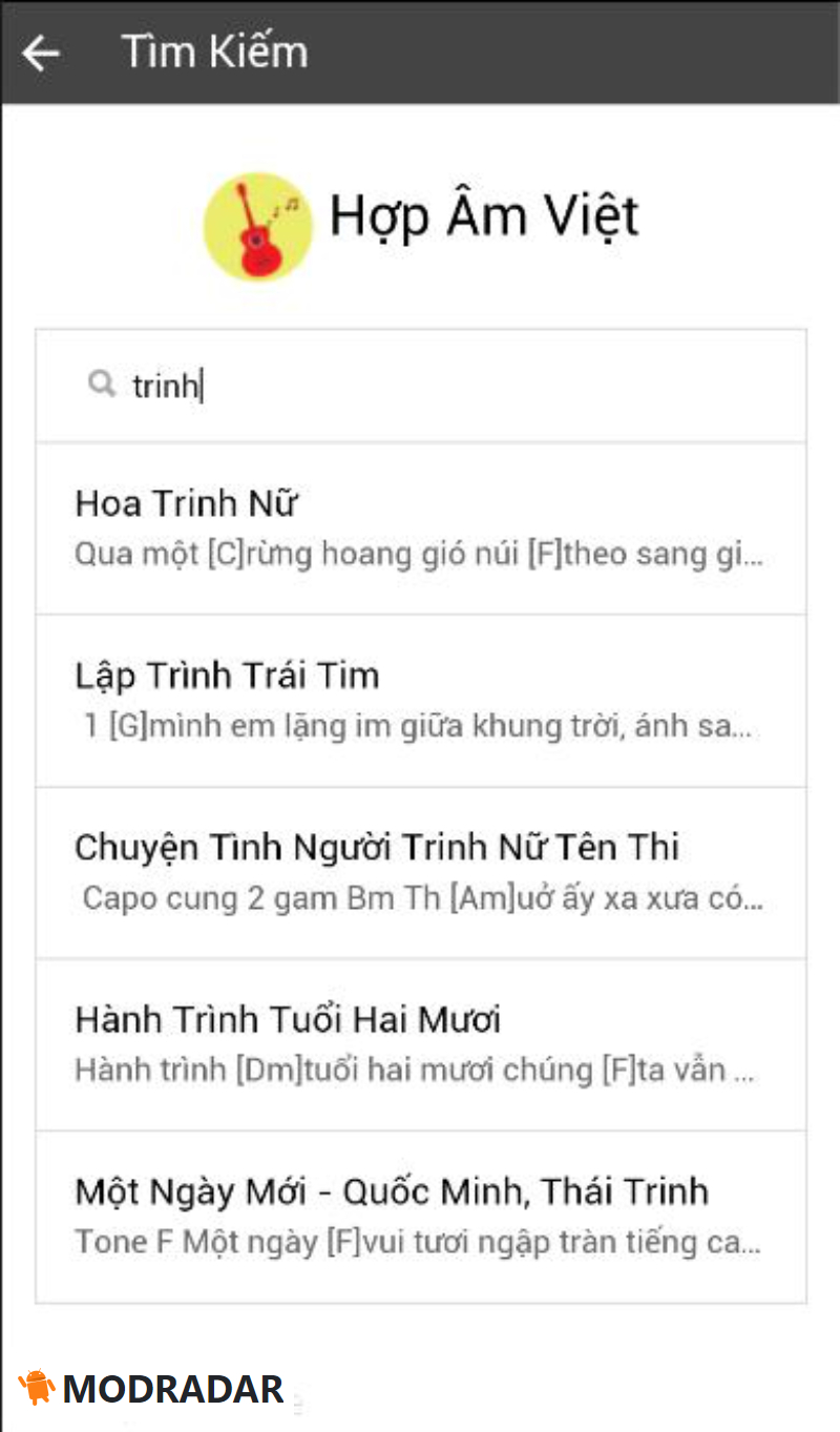 Giới thiệu về ứng dụng Hợp Âm Việt