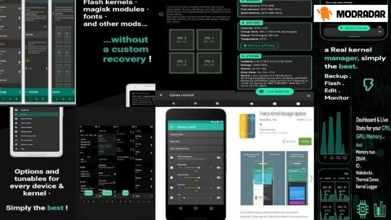 Franco Kernel Manager APK dengan sistem kontrol super nyaman