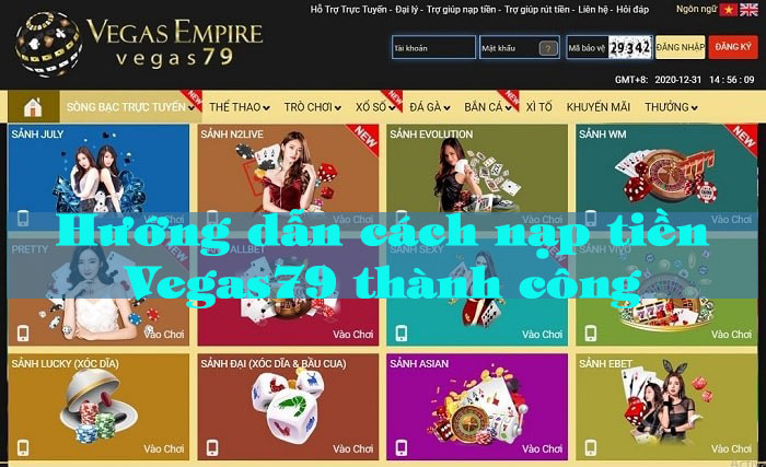 Hướng dẫn cách nạp tiền Vegas79 thành công cho tân thủ 